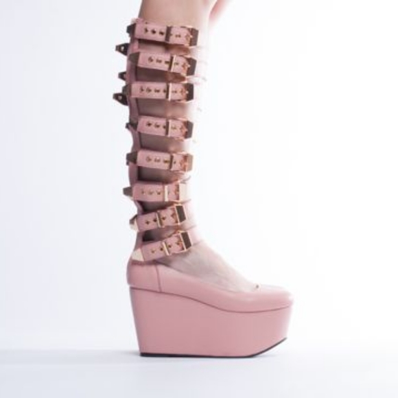 YES Milky Way White Leather Flatforms - Picture 11 of 14